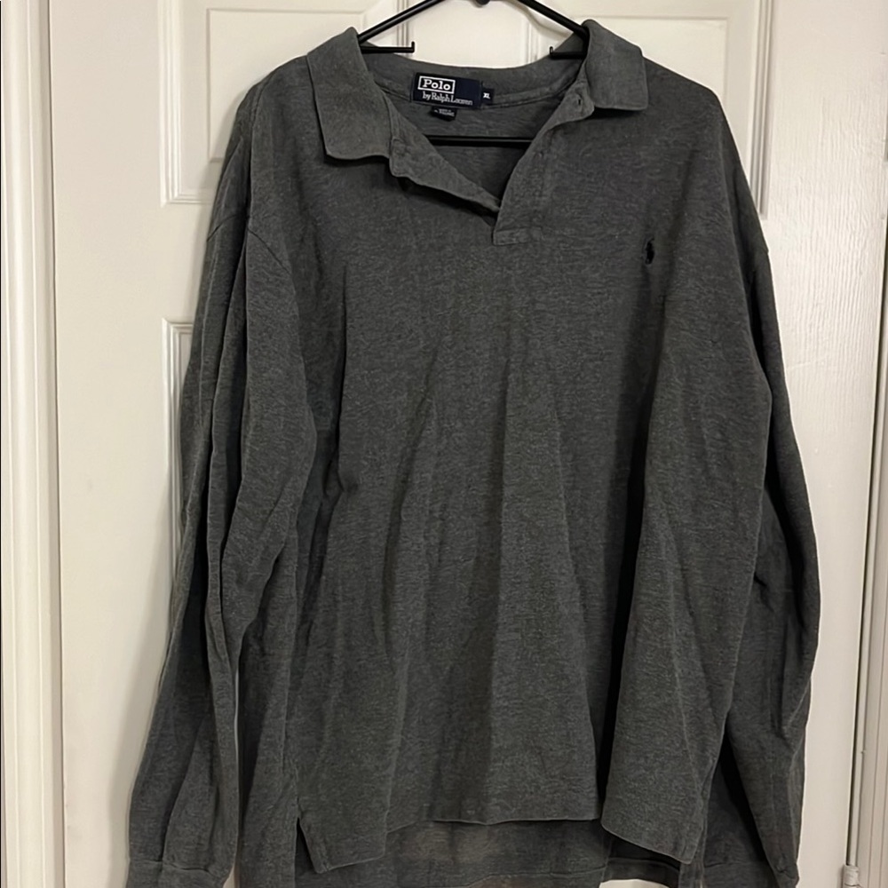 Polo by Ralph Lauren Men's Gray Long Sleeve Shirt